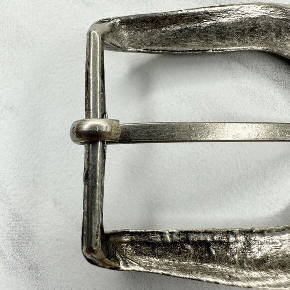 Studded Silver Tone Simple Basic Belt Buckle - Picture 7 of 9